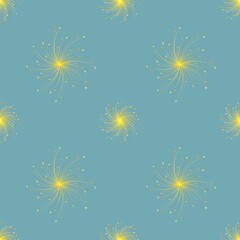 Pattern with yellow stars