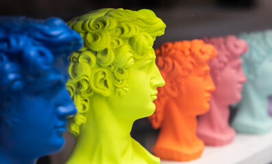 The Florence souvenir, Italy - David by Michelangelo. Kitsch souvenir.