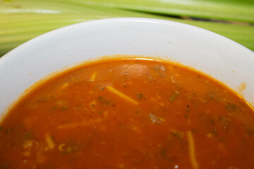 Traditional Moroccan soup - Harira. It is served for breakfast during Ramadan. Morocco