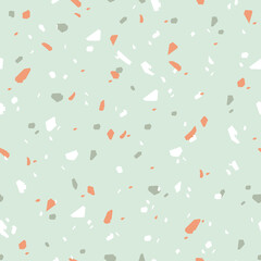 Terrazzo Seamless Pattern Vector Illustration Print Light Texture. Print for wallpaper, wrapping paper, greeting cards design. Seamless trendy pattern