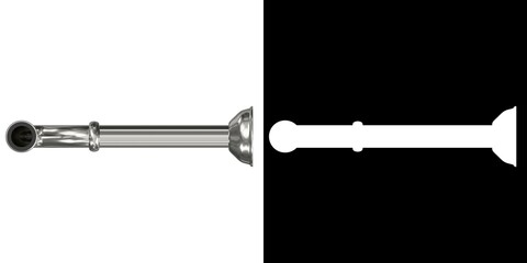 3D rendering illustration of a siphon
