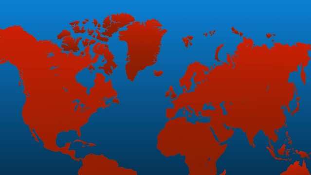 World map motion background. 4K Resolution (Ultra HD).