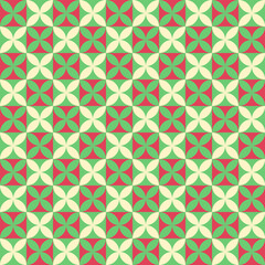 Abstract background. Colorful geometrical pattern. Modern design. Diagonal line. Square pattern. White and green flower shape background.