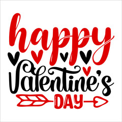 Happy Valentine's Day T-Shirt, Valentines Day SVG Bundle, Valentine's Day Shirt, Love Shirt, Happy Valentine Shirt Print Template, Heart Sign Vector, Cute Heart Vector, Typography Shirt Design