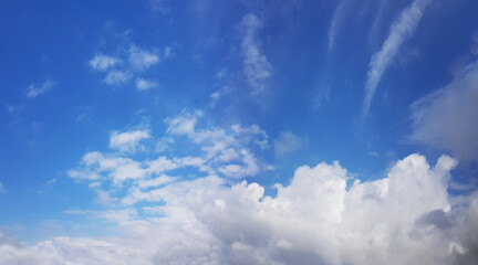 Cloudscape on blue sky background