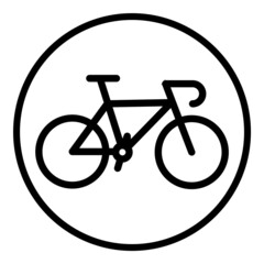 Bicycle Flat Icon Isolated On White Background