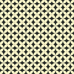 Abstract background. Black and white geometrical pattern. Modern design. Diagonal line. Square pattern. White flower shape on black background. Monotone wallpaper.