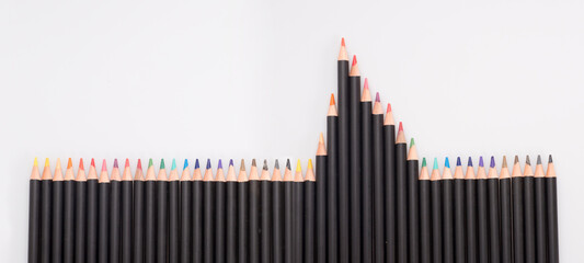 graph colored pencils