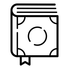 Book Flat Icon Isolated On White Background