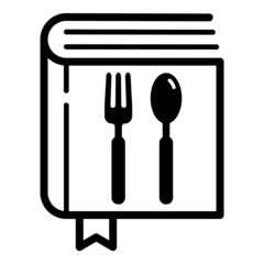 Cookbook Flat Icon Isolated On White Background