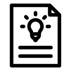 Idea Document Flat Icon Isolated On White Background