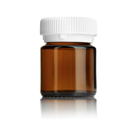 Blank brown glass supplement product bottle