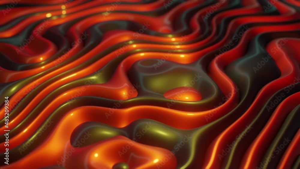 Poster loop 3d animation of an abstract background with smooth lines and curves. the architecture of smooth