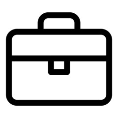 Briefcase Flat Icon Isolated On White Background