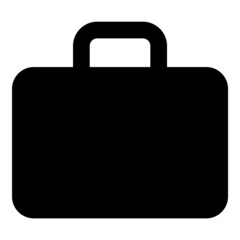 Briefcase Flat Icon Isolated On White Background