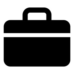 Briefcase Flat Icon Isolated On White Background
