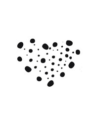 black and white splashes of heart