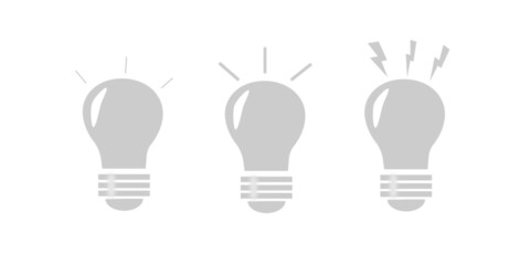 Light Bulb icon set, Idea icon symbol vector