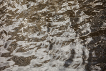 Flowing water texture with reflection