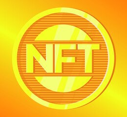 NFT Non fungible tokens set in cartoon style