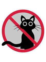 Katze verboten Schild 