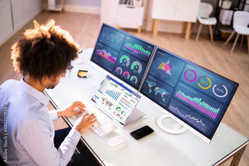Aufkleber financial business analytics data dashboard