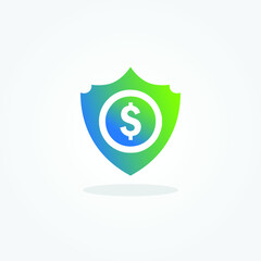 Dollar Money Secure icon vector for web, computer and mobile app