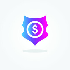 Dollar Money Secure icon vector for web, computer and mobile app