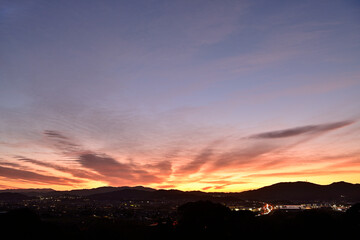 Obraz premium 日の出の風景 