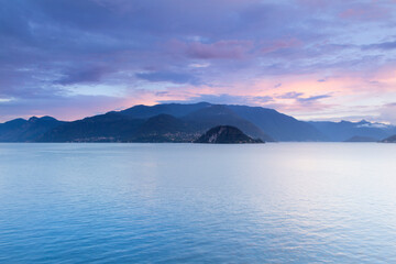 Fototapeta na wymiar Lake Como at Sunset