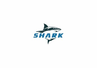 shark logo template vector ,icon in white background