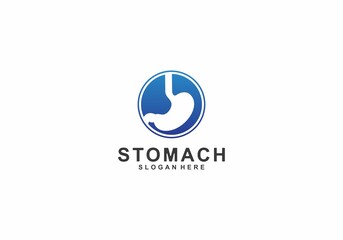 stomach logo template vector, icon in white background