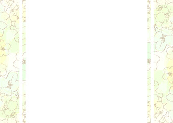 桜の線画とアルコールインクの背景用素材