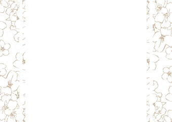 桜の線画の背景用素材