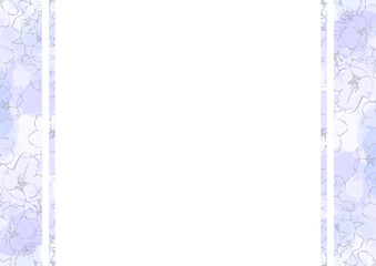 桜の線画とアルコールインクの背景用素材