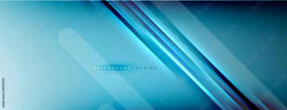 Poster abstract background - lines composition created with lights and shadows. technology or business digi