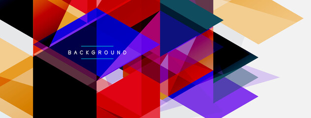 Fototapeta premium Mosaic triangles geometric background. Techno or business concept, pattern for wallpaper, banner, background, landing page
