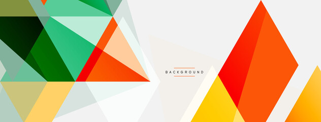 Color triangles composition, geometric abstract background. Techno or business concept, pattern for wallpaper, banner, background, landing page