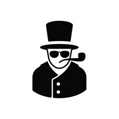 Spy man icon vector isolated on white, person sign and symbol illustration.