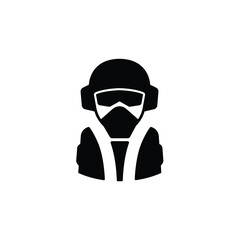 fighter aircraft pilot icon vector isolated on white, person sign and symbol illustration.