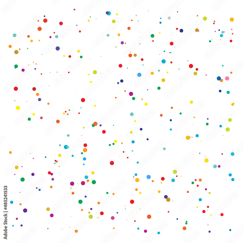 Aufkleber colorful random, diffuse circles, dots pattern. scattered speckles, polka dots