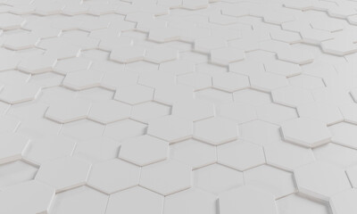 3D Rendering Numerous Hexagon 3D illustration Background