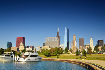 Obraz premium Urban scenery of Chicago, USA