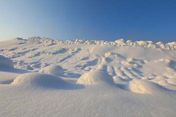 Artificial snow in a ski resort, North China