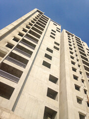 Construction multi storied residential towers in Pune City, India.