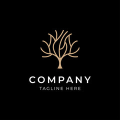 Obraz premium oak tree vector logo design