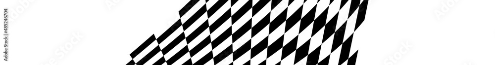 Poster Abstract race flag, chess board, checker board pattern, texture with distort, deform effect