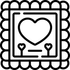 Love and valentines day icon for loved once