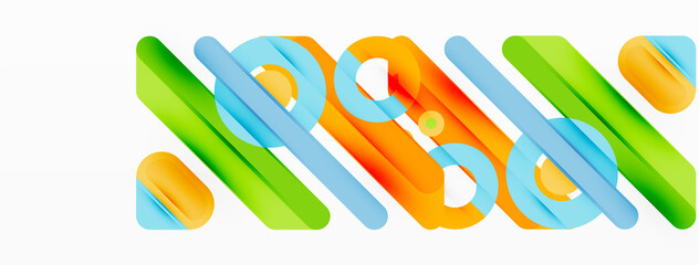 Lines geometric background. Stripes and rings composition business template for wallpaper, banner, background or landing