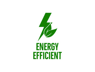 Energy-efficient and green energy icon vector illustration 